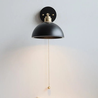 Aplique de pared LED DecorBites™ moderno de madera negra y cobre