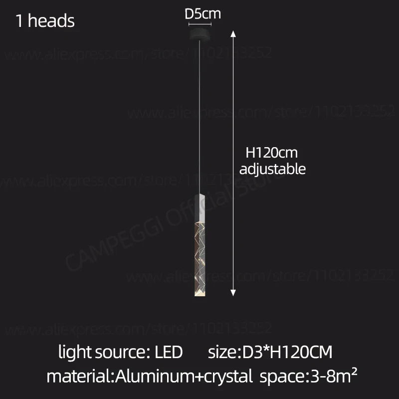 DecorBites™ Crystal Chrome LED Chandelier: Elegant Duplex Stair Lighting for Modern Interiors