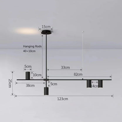 DecorBites™ Black Chandelier Pendant Lights for Dining Table, Kitchen, Living Room