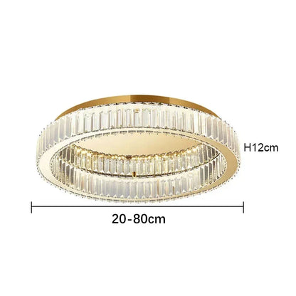 Lámpara de techo circular de cristal DecorBites™ con iluminación LED para interiores, ideal para sala de estar, dormitorio o estudio.