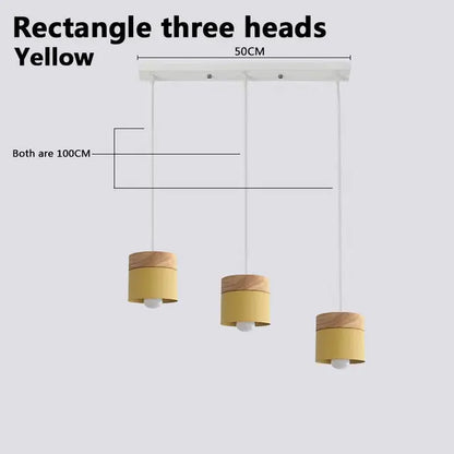 Decorbites™ Bunte Holz-Eisen-Hängeleuchten für modernes nordisches Wohnzimmer-Dekor
