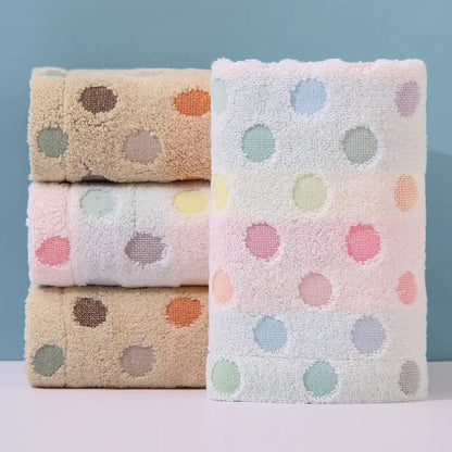 DecorBites™ Dot Face Towel Set - 100% Cotton, 35*75, Cute and High Quality
