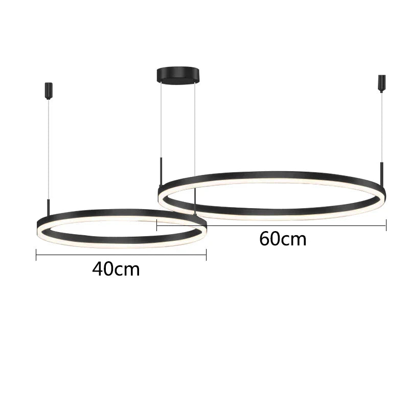 Lámpara colgante DecorBites™ Gold Ring, lámpara de techo LED circular de acrílico