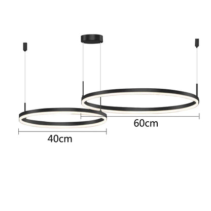 Lámpara colgante DecorBites™ Gold Ring, lámpara de techo LED circular de acrílico