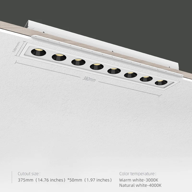 DecorBites™ 15W/24W LED Grille Downlight: مصباح سبوت مدمج مضاد للتوهج للديكور المنزلي والمكتبي