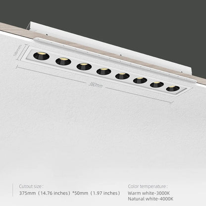 DecorBites™ 15W/24W LED Grille Downlight: مصباح سبوت مدمج مضاد للتوهج للديكور المنزلي والمكتبي