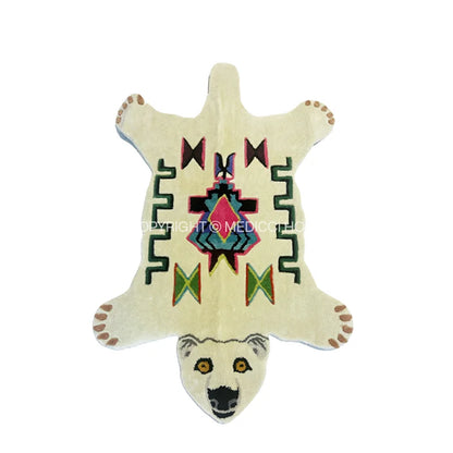 DecorBites™ Boho Black Bear Rug 80x120cm: Hand Tufted Animal Shaped Area Carpet