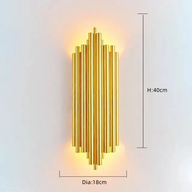 DecorBites™ Gold Crystal LED Wall Lights for Bedroom Decoration