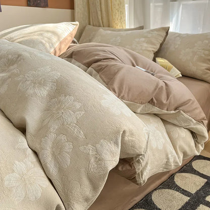 طقم سرير DecorBites™ قطني بثلاث طبقات، مكون من 3 قطع - ناعم، قابل للتهوية، ومريح