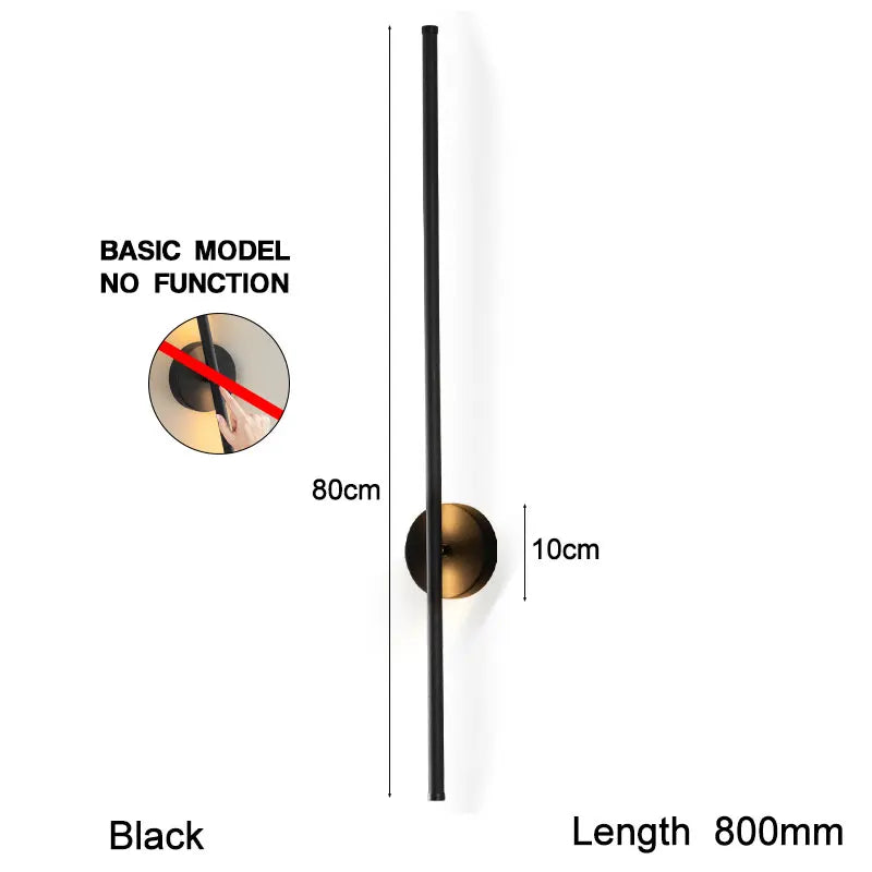 DecorBites™ Dimmable LED Wall Sconce Black Wall Lighting for Bedroom Living Room
