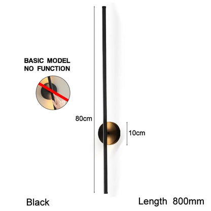 DecorBites™ Dimmable LED Wall Sconce Black Wall Lighting for Bedroom Living Room