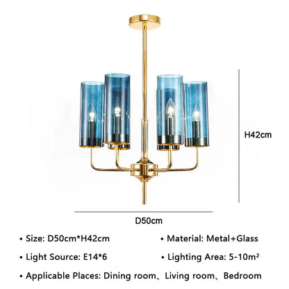 DecorBites™ American Lustre Glass Chandelier LED Pendant Light Fixture