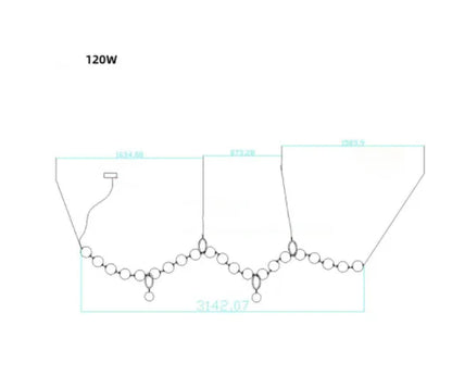 DecorBites™ Brass Artistic Necklace Chandelier Lighting for Living Room