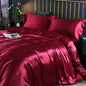 Decobites King Size Silk-Blend Duvet Cover Set with Pillowcases