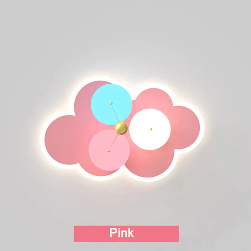 DecorBites™ Kids Ceiling Chandelier - Colorful Acrylic Ballon White Pink Lamps with Remote Control