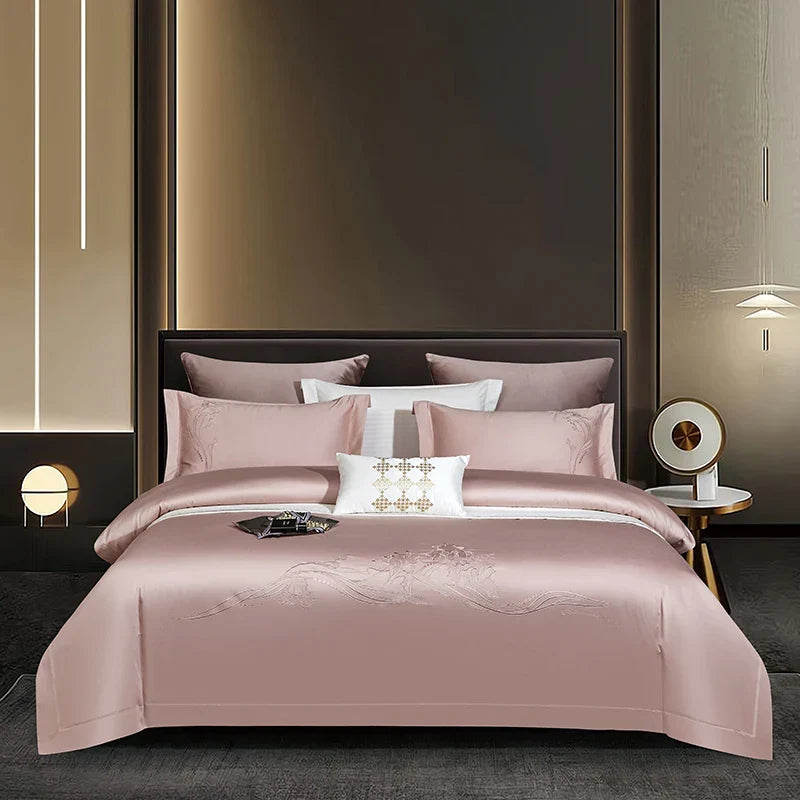 Decobites Luxury Embroidery 1000TC Egyptian Cotton Bedding Set - Full Queen King Size