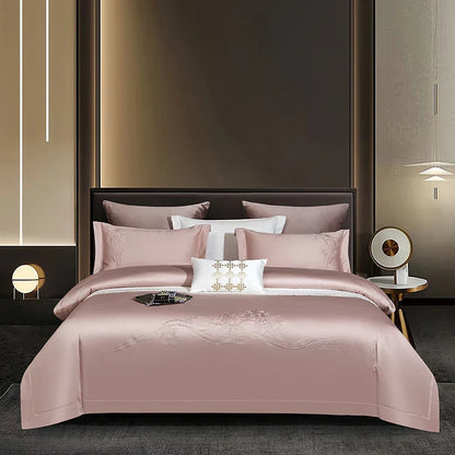 Decobites Luxury Embroidery 1000TC Egyptian Cotton Bedding Set - Full Queen King Size