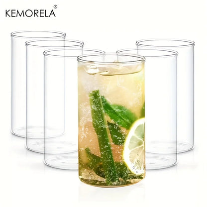 DecorBites™ BPA-Free Borosilicate Drinking Glasses Set - Set of 6/4 | Heat Resistant and Dishwasher Safe