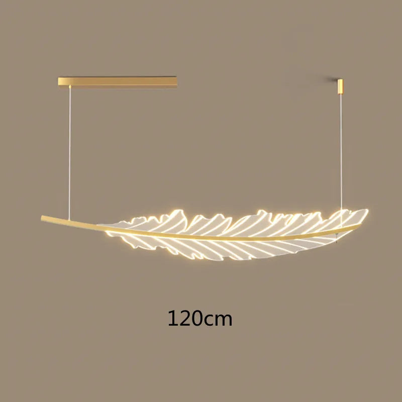DecorBites™ Leaf Shaped Golden Chandelier for Living Room, Dining Room, Kitchen, and Coffee Shop