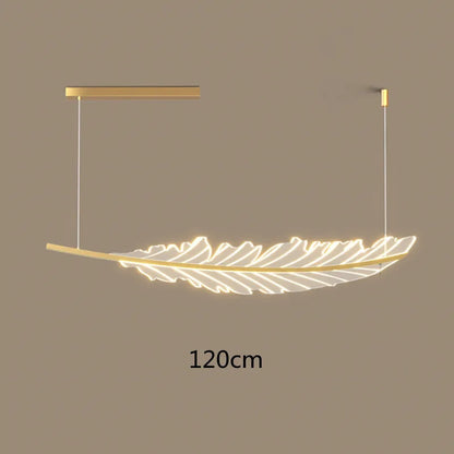 DecorBites™ Leaf Shaped Golden Chandelier for Living Room, Dining Room, Kitchen, and Coffee Shop