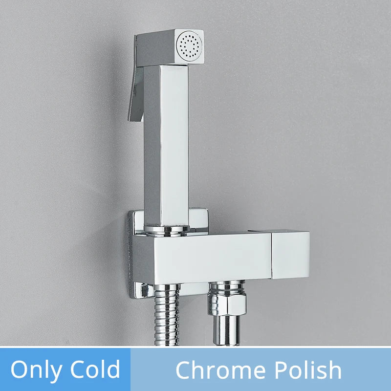 DecorBites™ Brass Bidet Faucet Single Cold Water Toilet Handle Jet Sprayer Mixer