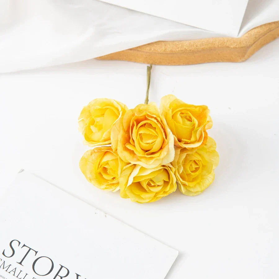 Ramo de rosas artificiales DecorBites™ para Navidad, decoración del hogar, bodas y arcos de jardín