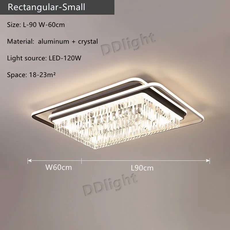 DecorBites™ Crystal Industrial Pendant Lamps Set for Modern Living Room Bedroom Kitchen Decor