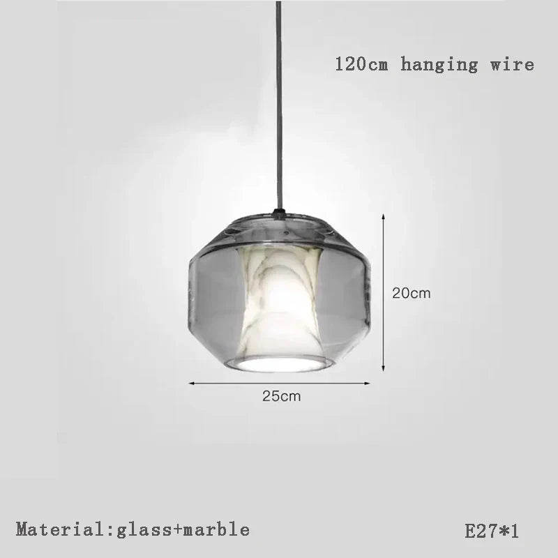 ديكوربايتس™ مصابيح معلقة من الرخام المرمري لديكور غرف الطعام والمطابخ والبار الفاخرة