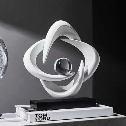 ديكوربايتس™ تمثال تجريدي من الراتنج لتزيين المنزل وقطعة مركزية للطاولة