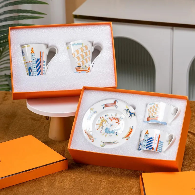 DecorBites™ Kids Bone China Tableware Set, Dinner Plates and Bowl, Birthday Gift