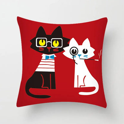 DecorBites™ Hello Cat Pillow Cover - Modern Design for Home Decor - Cute & Cozy