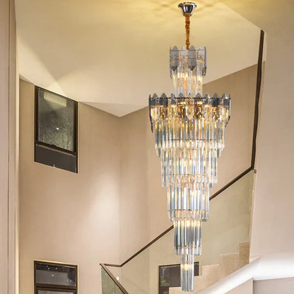 DecorBites™ Crystal Chandelier: Luxury Lighting for Living Room, Villa, Exhibition Hall