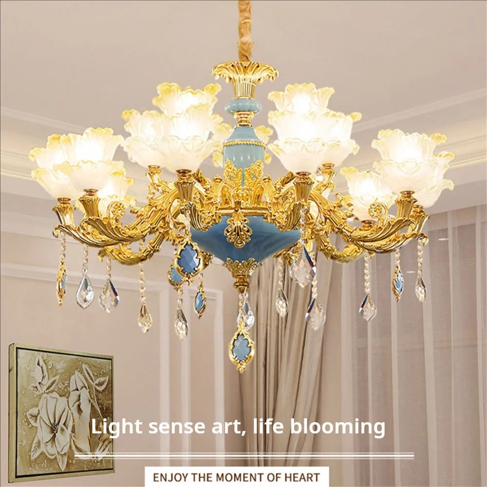 DecorBites™ Elegant Crystal Chandelier Living Room Bedroom Lighting