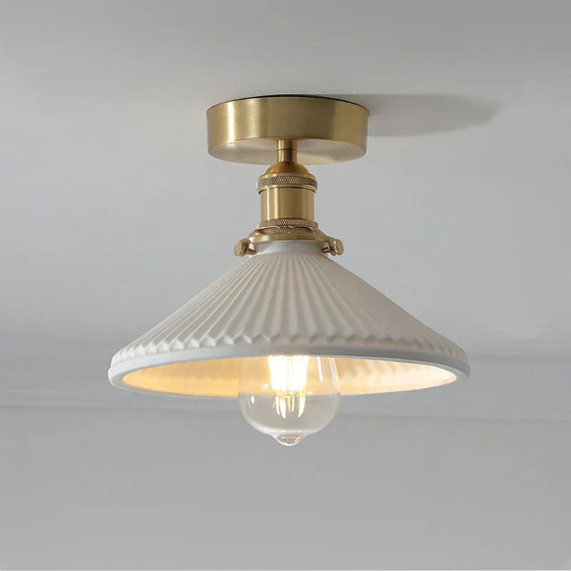 Decorbites™ Lámpara de techo de cerámica japonesa para iluminación de cocina y comedor, lujosa lámpara de techo LED