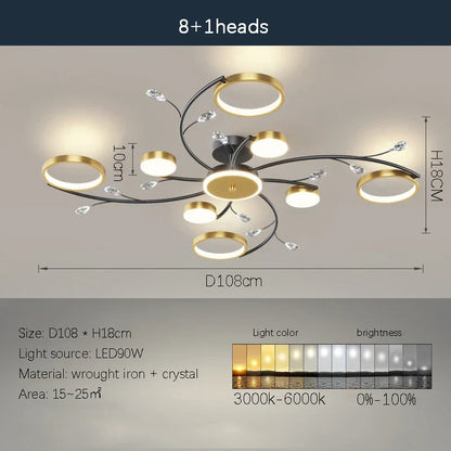 DecorBites™ LED Chandelier: Stylish Indoor Lighting for Bedroom, Living Room, Dining Room