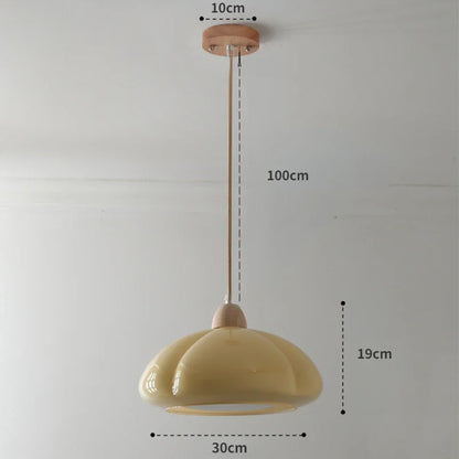Lámpara de araña de calabaza de cristal DecorBites™ para iluminación de balcones, dormitorios y restaurantes.