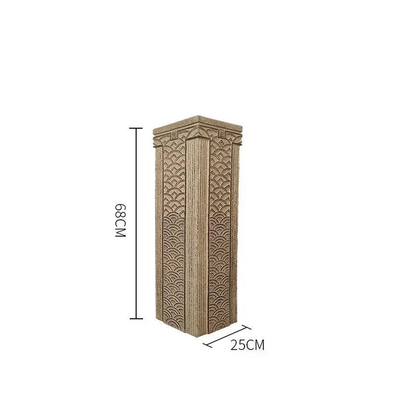 DecorBites™ Chinese Antique Coin Stake Display Column for Garden and Living Room Décor