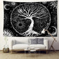 Starry Sky Sun Moon Life Tree Tapestry Decobites Wall Hanging - Boho Hippie Room Decor