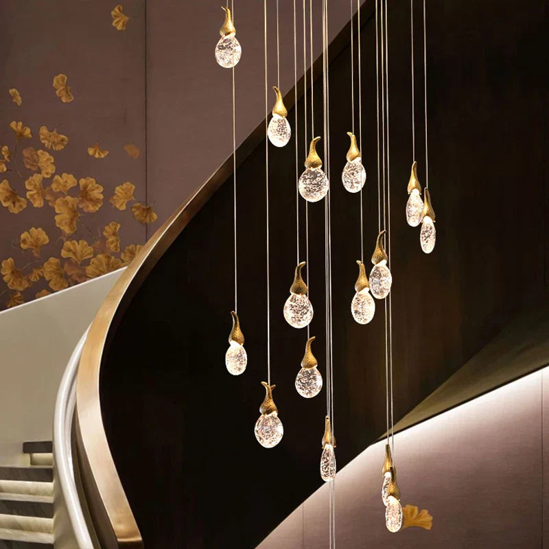DecorBites™ Gourd Shaped Crystal Chandelier for Living Room & Restaurant