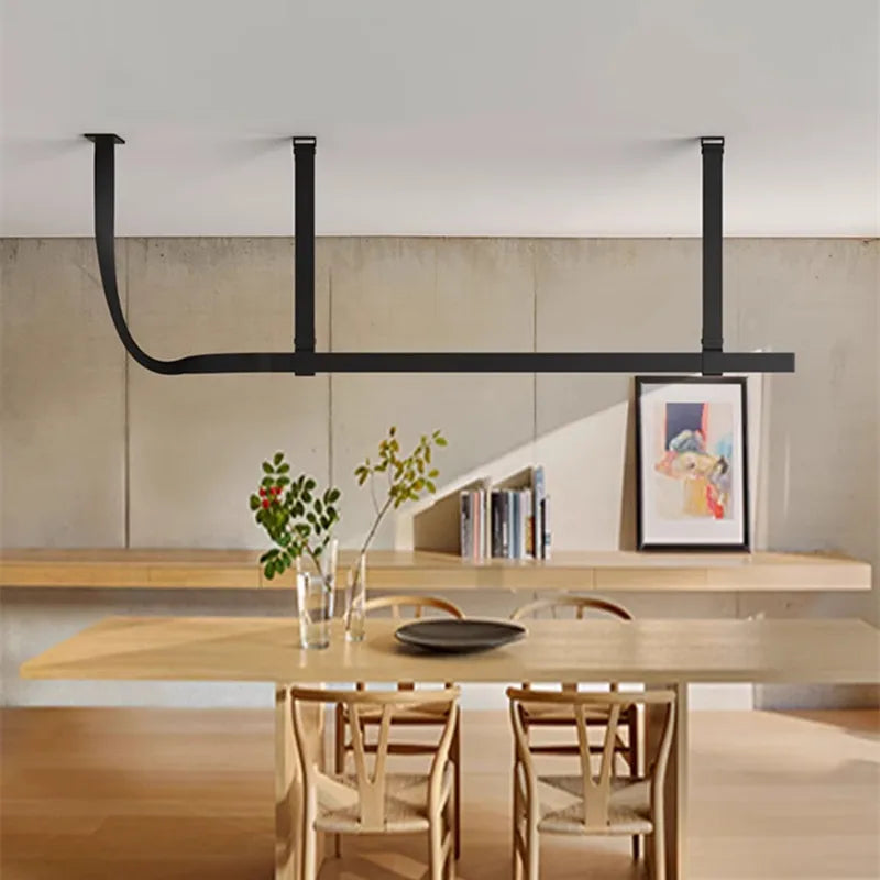 DecorBites™ BELT LED Pendant Lamp: Minimalist Leather Hanging Light for Dining Room Home Decor