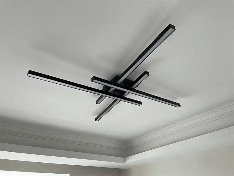 DecorBites™ Modern Black LED Chandelier Lights for Bedroom and Living Room