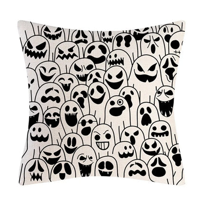 DecorBites™ Halloween Linen Cushion Cover for Living Room Decor and Sofa - Trick or Treat
