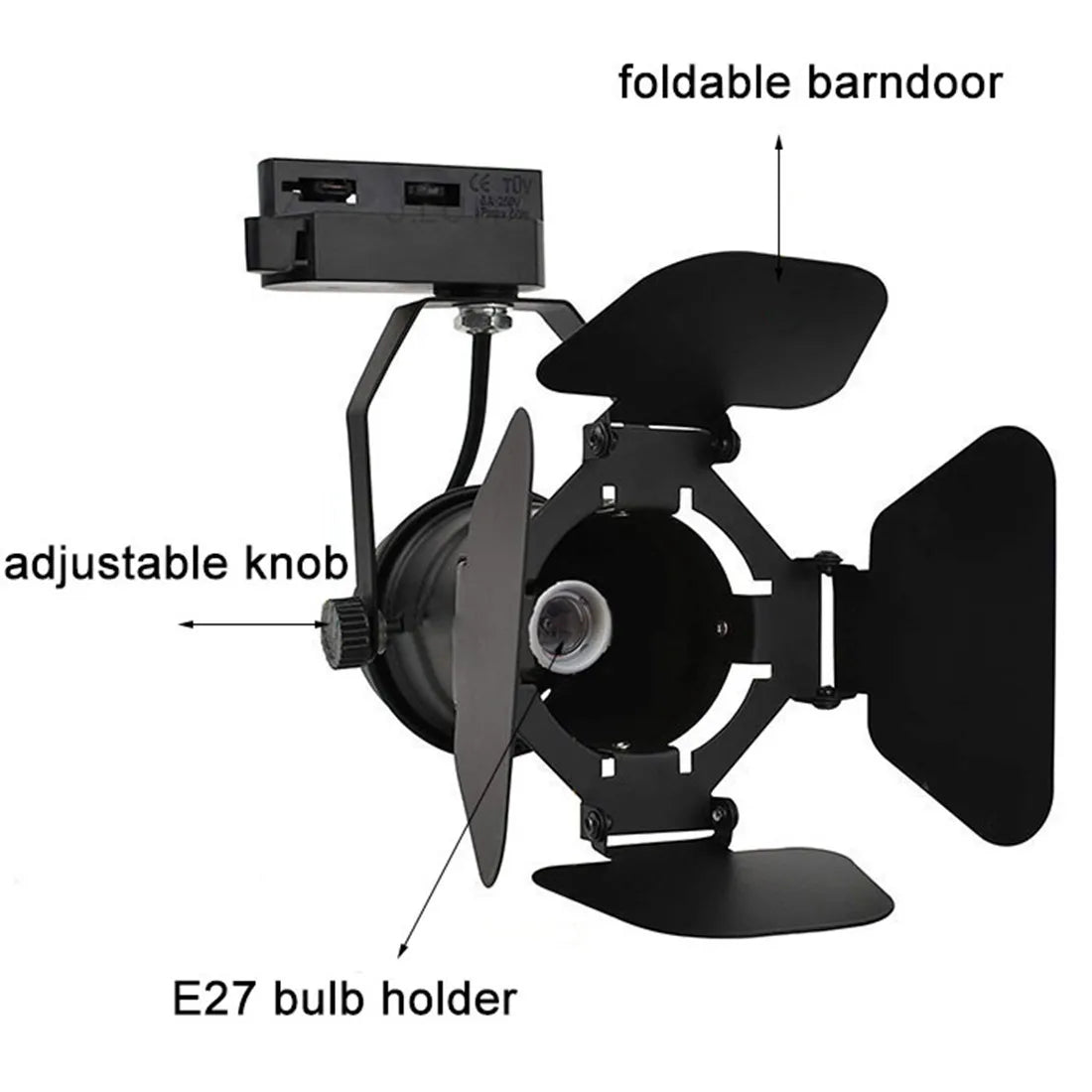 كشاف مسار صناعي DecorBites™ بأربعة مصابيح لإضاءة LED للمكاتب والمعارض في مراكز التسوق