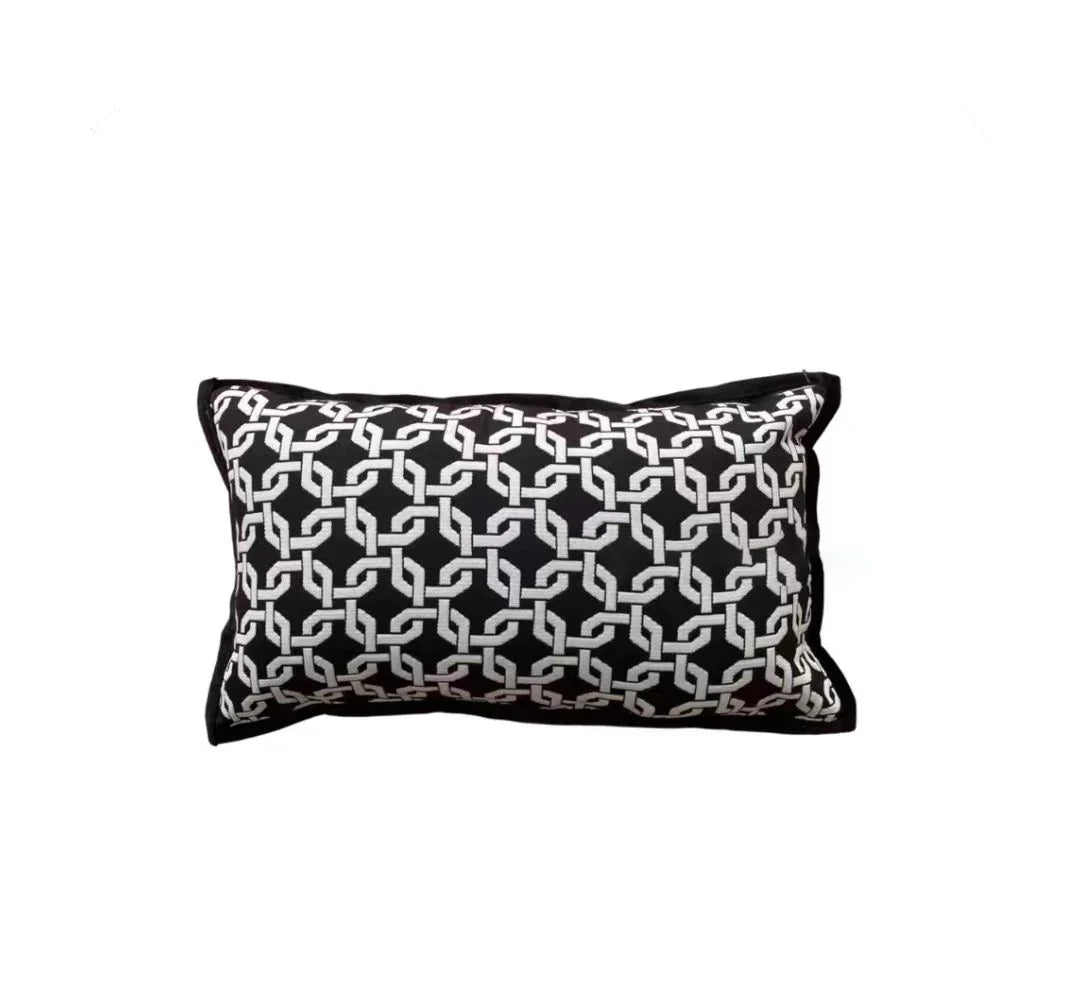 طقم أغطية وسائد جاكار هندسية من ديكوربايتس™ - قطعة أساسية أنيقة لديكور المنزل