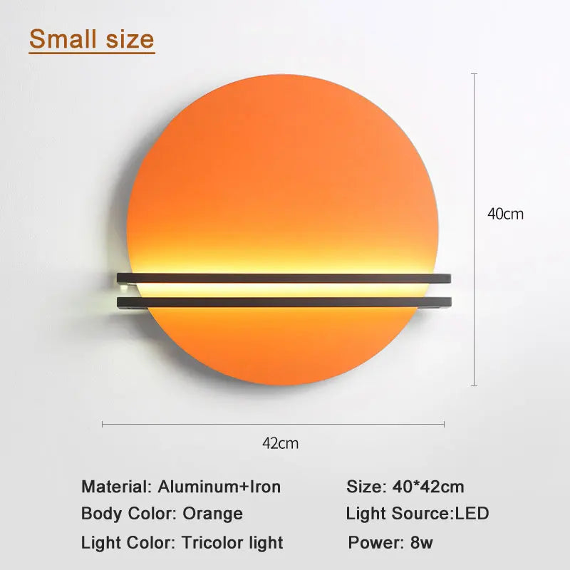 DecorBites™ Circular Wall Lamp: Nordic Designer LED Light for Bedroom and Living Room