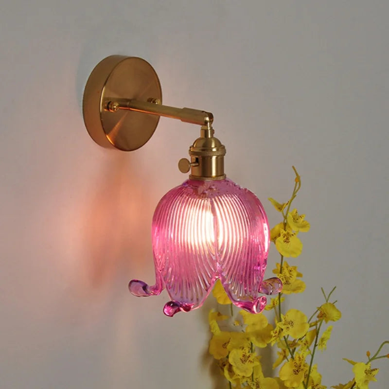 Decorbites™ Loft Bernstein-Glas LED Wandlampe mit Vintage-Drehschalter