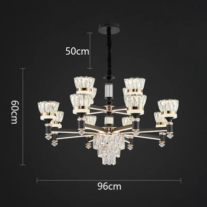 ثريا كريستال DecorBites™‎ معلقة لغرفة المعيشة وغرفة الطعام، ديكور منزلي فاخر