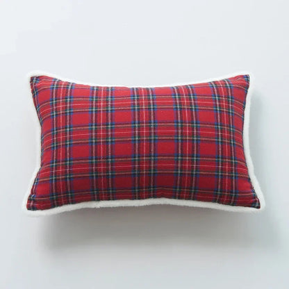DecorBites™ Christmas Plaid Print Pillow Case Set - Festive Holiday Home Decor