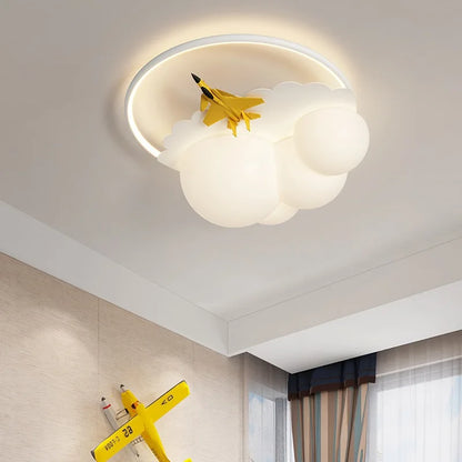 DecorBites™ Kids Cloud Airplane Ceiling Light: Modern LED Bedroom Chandelier for Boys and Girls