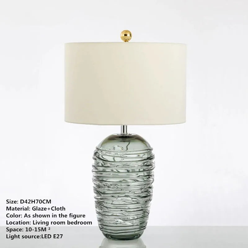 Decorbites™ Glas-Tischleuchte - Nordisches modernes Design für Wohnzimmer, Schlafzimmer, Hotel